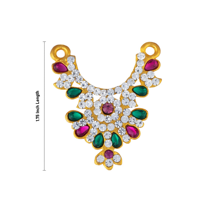 Stone Necklace - 1.75 Inches | Small Necklace / Artificial Jewelry / Stone Jewellery for Deity Decor