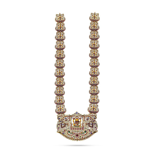 Mahalakshmi Design Stone Haram - 46 Inches | Artificial Jewelry/ Multicolour Stone Jewellery for Deity - Neck & Body Accessories