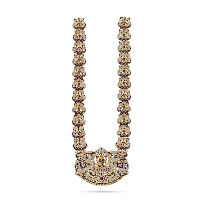 Mahalakshmi Design Stone Haram - 46 Inches | Artificial Jewelry/ Multicolour Stone Jewellery for Deity - Neck & Body Accessories