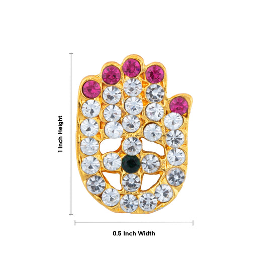 Stone Hastham - 1 x 0.5 Inches | Stone Hands/ God & Goddess Hand for Deity - Neck & Body Accessories