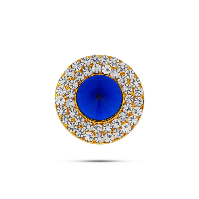 Stone Tilak - 1.5 Inches | 2 Line Stone Bindi/ Stone Bottu/ Pottu for Deity Decor