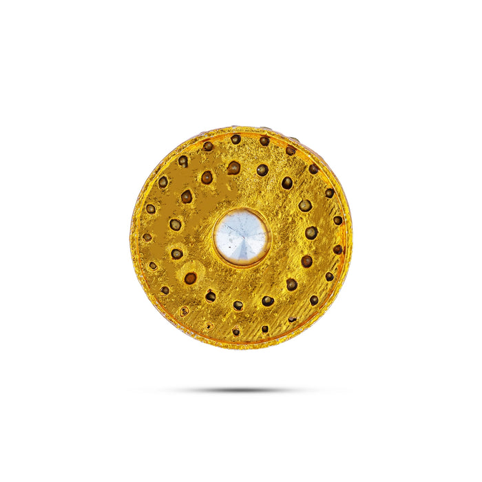 Stone Tilak - 1.5 Inches | 2 Line Stone Bindi/ Stone Bottu/ Pottu for Deity Decor