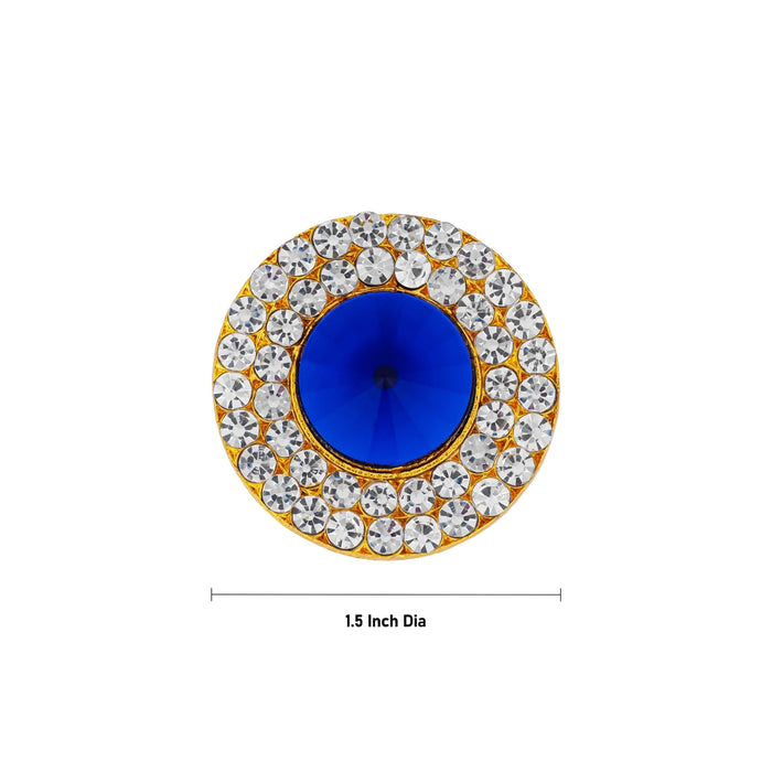 Stone Tilak - 1.5 Inches | 2 Line Stone Bindi/ Stone Bottu/ Pottu for Deity Decor