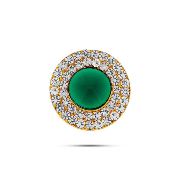 Stone Tilak - 1.5 Inches | 2 Line Pottu / Stone Bindi/ Stone Bottu/ Tilak for Deity Decor