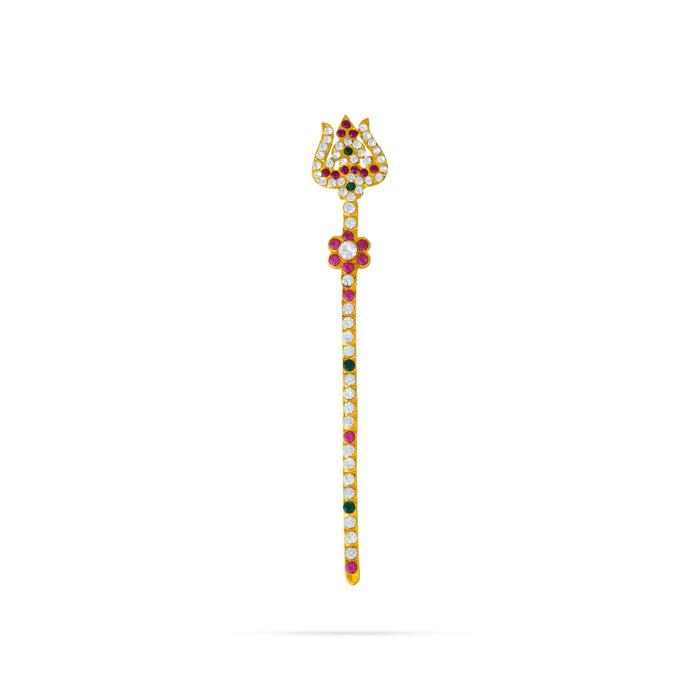 Durga Maa Soolam - 5 Inches | Stone Trishul / Metal Astras / Shivan Soolam / Trishul for Pooja