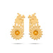 Gold Polish Earring Pair - 2.75 X 1.5 Inches | Ear Studs/ Earing/ Karna Pathakam For Deity Decor - Head & Face Accessories