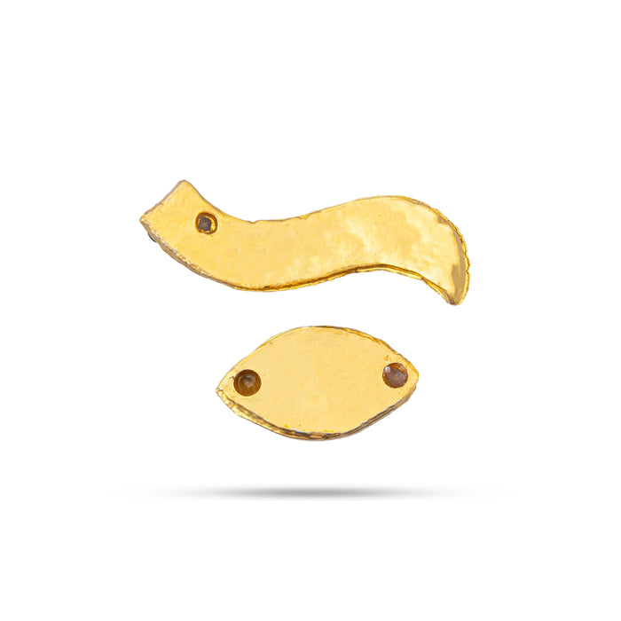 Stone Eye Pair | Stone Kanmalar/ Swamy Alangaram/ Amman Kanmalar For Deity Decoration - Head & Face Accessories