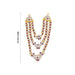 Stone Necklace - 4.5 Inches | 3 Line Stone Haram/ Artificial Jewelry/ Stone Jewellery For Deity Décor - Neck & Body Accessories