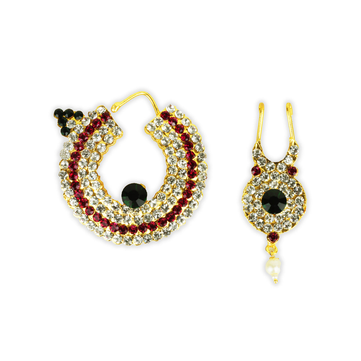 Giri - Nathu Bullaku | Stone Nose Pin | God Ornamnet