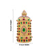 Stone Half Crown - 10 x 5 Inches | Stone Kireedam/ Multicolour Stone Mukut for Pooja - Head & Face Accessories