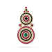 Stone Earring Pair - 4.75 x 2.5 Inches | Stone Studs / Karna Pathakam/ Multicolour Stone Ear Ring for Deity - Head & Face Accessories