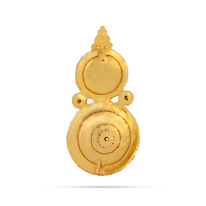 Stone Earring Pair - 4.75 x 2.5 Inches | Stone Studs / Karna Pathakam/ Multicolour Stone Ear Ring for Deity - Head & Face Accessories
