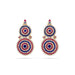 Stone Earring Set - 4 x 2 Inches | Karna Pathakam / Stone Studs / Multicolour Stone Ear Ring for Deity - Head & Face Accessories