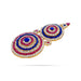 Stone Earring Set - 4 x 2 Inches | Karna Pathakam / Stone Studs / Multicolour Stone Ear Ring for Deity - Head & Face Accessories