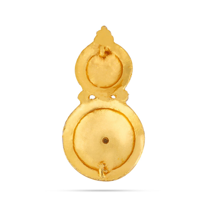 Stone Earring Set - 4 x 2 Inches | Karna Pathakam / Stone Studs / Multicolour Stone Ear Ring for Deity - Head & Face Accessories