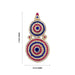 Stone Earring Set - 4 x 2 Inches | Karna Pathakam / Stone Studs / Multicolour Stone Ear Ring for Deity - Head & Face Accessories