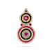 Karnapathakam - 3.5 x 1.75 Inches | Stone Earring Set / Stone Studs / Multicolour Stone Ear Ring for Deity - Head & Face Accessories