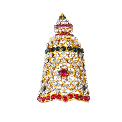 Half Crown - 2 Inch | Stone Mukut/ Kireetam/ Multicolour Stone Kiritam for Deity - Head & Face Accessories