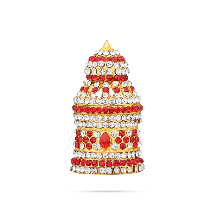 Half Crown - 2 Inch | Stone Mukut/ Kireetam/ Multicolour Stone Kiritam for Deity - Head & Face Accessories