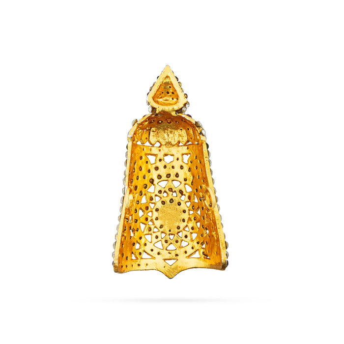 Half Crown - 2.5 x 1.5 Inches | Multicolour Stone Kireedam/ Kiridam/ Mukut for Deity - Head & Face Accessories