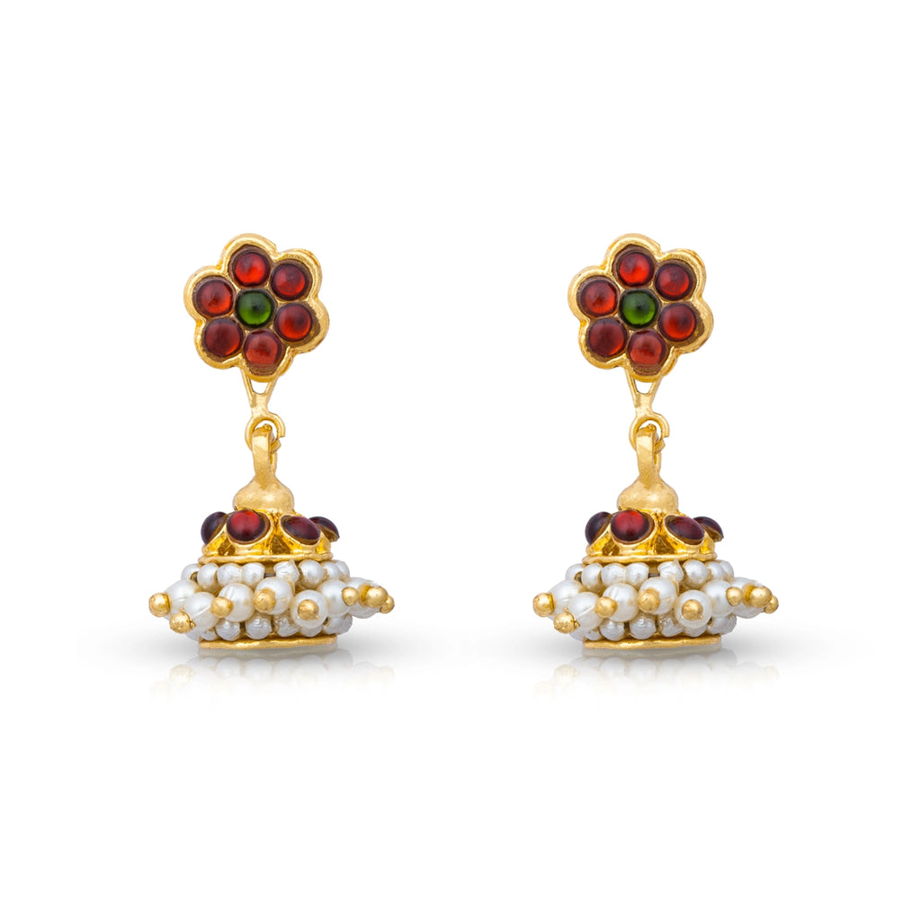 Kemp Jumka | Kemp Jumkha/ Beads With Stone Earring/ Stone Jewellery for Women