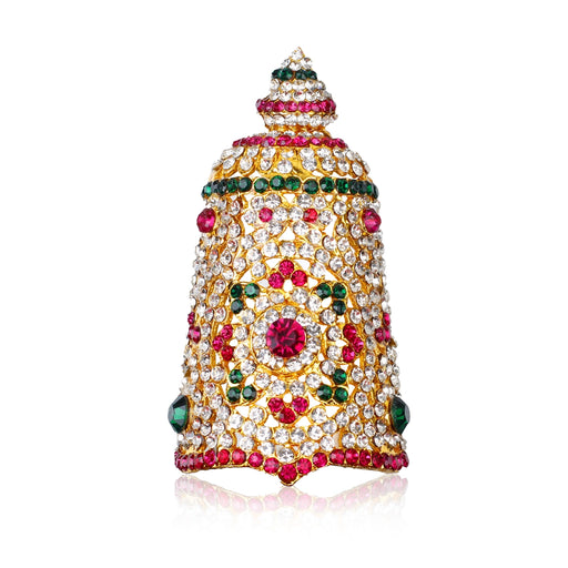 Half Crown - 3 Inch | Stone Mukut/ Kireetam/ Multicolour Stone Kiritam for Deity - Head & Face Accessories