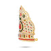Stone Half Crown - 4.5 x 3.5 Inches | Kiridam / Half Kireedam / Multicolour Stone Mukut for Deity Decor - Head & Face Accessories