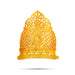 Stone Half Crown - 4.5 x 3.5 Inches | Kiridam / Half Kireedam / Multicolour Stone Mukut for Deity Decor - Head & Face Accessories