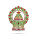 Half Crown With Arch - 3 X 2.5 Inches | Multicolour Stone Kireedam/ Stone Kiridam/ Mukut For Deity Decor - Head & Face Accessories