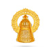 Half Crown With Arch - 3 X 2.5 Inches | Multicolour Stone Kireedam/ Stone Kiridam/ Mukut For Deity Decor - Head & Face Accessories