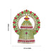 Half Crown With Arch - 3 X 2.5 Inches | Multicolour Stone Kireedam/ Stone Kiridam/ Mukut For Deity Decor - Head & Face Accessories