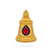 Half Stone Crown - 3 x 2 Inches | Gold Polish Single Stone Kireedam / Kiridam / Mukut For Deity Decor/Assorted Color - Head & Face Accessories