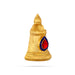 Half Stone Crown - 3 x 2 Inches | Gold Polish Single Stone Kireedam / Kiridam / Mukut For Deity Decor/Assorted Color - Head & Face Accessories