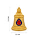 Half Stone Crown - 3 x 2 Inches | Gold Polish Single Stone Kireedam / Kiridam / Mukut For Deity Decor/Assorted Color - Head & Face Accessories
