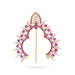 Hair Arch - 3.5 x 3.5 Inches | Stone Hair Arch/ Hair Accessory/ Multicolour Stone Jewellery for Deity - Head & Face Accessories
