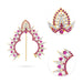 Hair Arch - 3.5 x 3.5 Inches | Stone Hair Arch/ Hair Accessory/ Multicolour Stone Jewellery for Deity - Head & Face Accessories