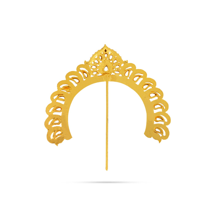 Hair Arch - 5 x 5 Inches | Multicolour Stone Arch/ Hair Accessory/ Stone Jewellery for Deity