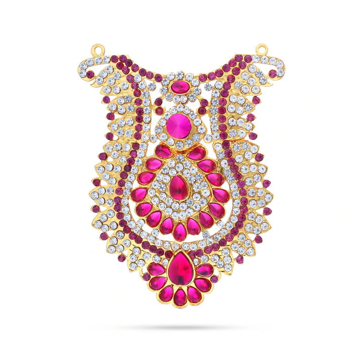 Stone Necklace - 4.5 x 3.5 Inches | Stone Jewellery for Deity - Neck & Body Accessories