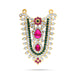 Stone Necklace - 3.5 x 2.25 Inches | Multicolour Stone Jewellery for Deity - Neck & Body Accessories