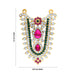 Stone Necklace - 3.5 x 2.25 Inches | Multicolour Stone Jewellery for Deity - Neck & Body Accessories