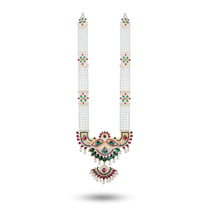 Stone Haram - 20 Inches | Multicolour Stone Jewellery/ Long Necklace for Deity