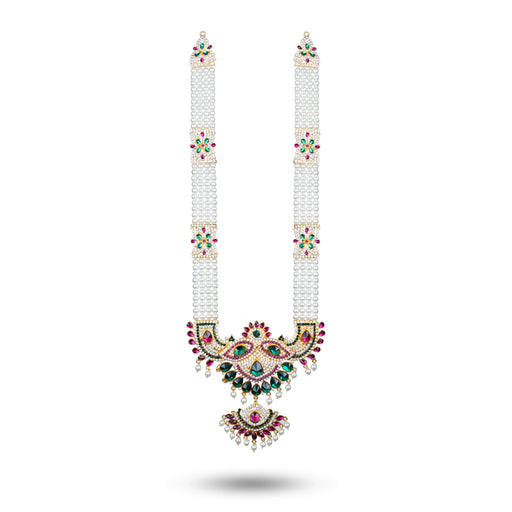 Stone Haram - 20 Inches | Multicolour Stone Jewellery/ Long Necklace for Deity - Neck & Body Accessories