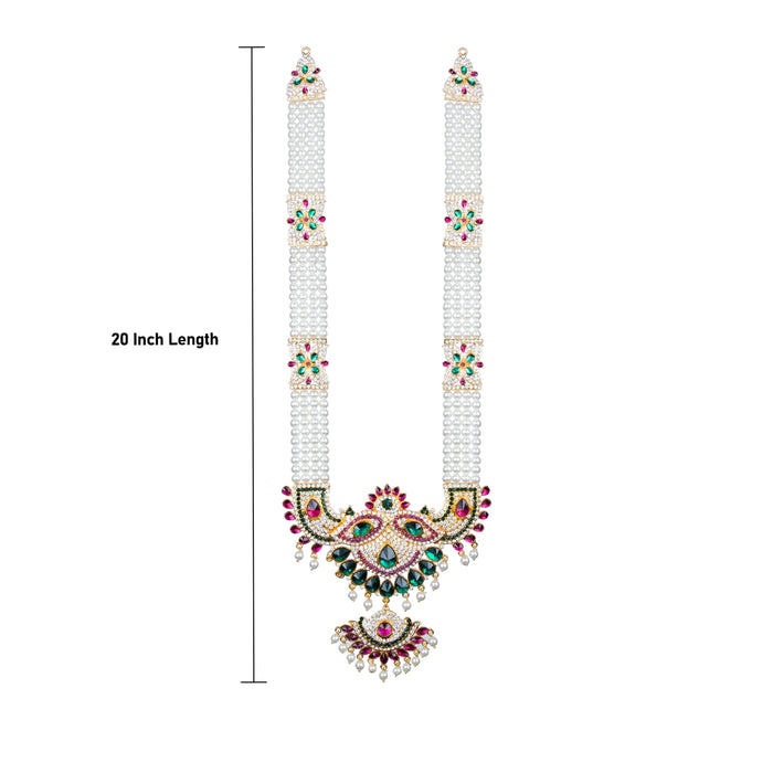 Stone Haram - 20 Inches | Multicolour Stone Jewellery/ Long Necklace for Deity