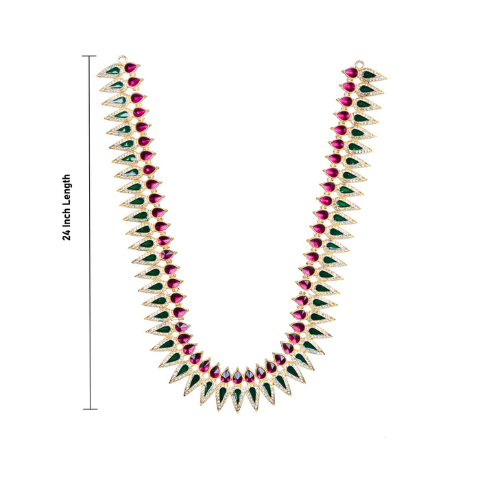 Stone Haram - 24 Inches | Multicolour Stone Jewellery/ Long Necklace for Deity