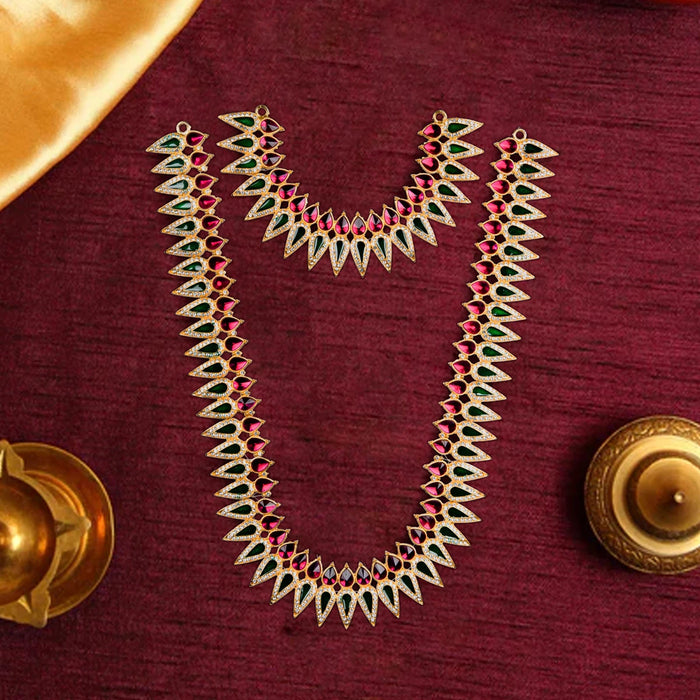 Stone Haram - 24 Inches | Multicolour Stone Jewellery/ Long Necklace for Deity - Neck & Body Accessories