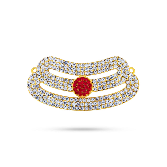 Shivan Vibhuti Pattai - 1.5 x 3 Inches | Tripundra Tilak/ Stone Vibuthi Pattai/ Stone Jewellery for Deity Decor