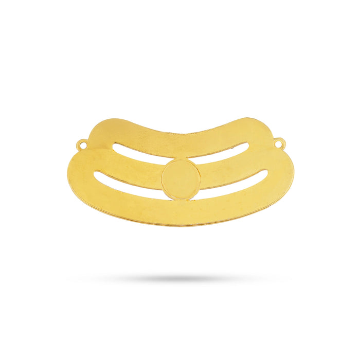 Shivan Vibhuti Pattai - 1.5 x 3 Inches | Tripundra Tilak/ Stone Vibuthi Pattai/ Stone Jewellery for Deity Decor