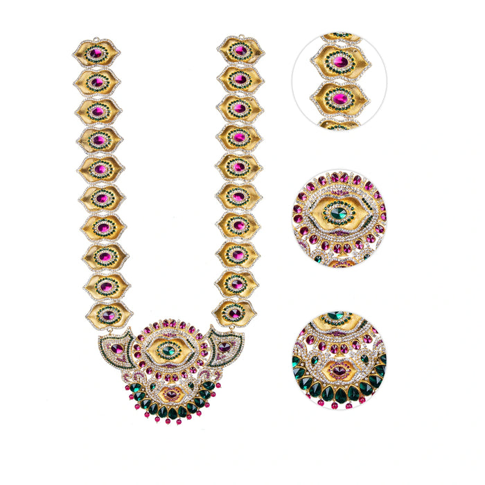 Stone Haram - 22 Inches | Multicolour Stone Jewellery/ Long Necklace for Deity - Neck & Body Accessories
