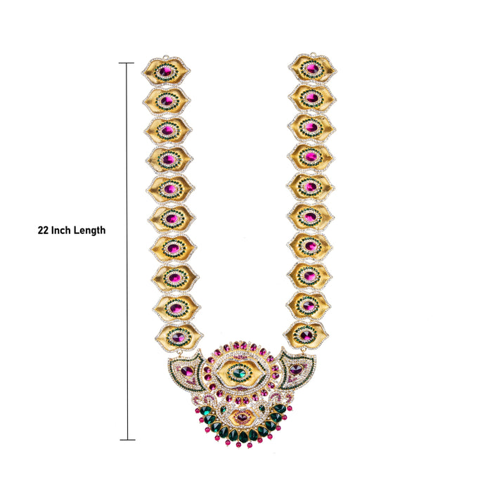 Stone Haram - 22 Inches | Multicolour Stone Jewellery/ Long Necklace for Deity - Neck & Body Accessories