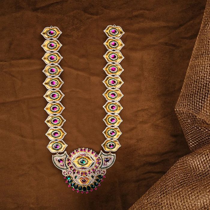 Stone Haram - 22 Inches | Multicolour Stone Jewellery/ Long Necklace for Deity - Neck & Body Accessories